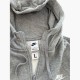 Nike Γκρι Φούτερ Ζακέτα με Κουκούλα – Μέγεθος L / Pre-Owned