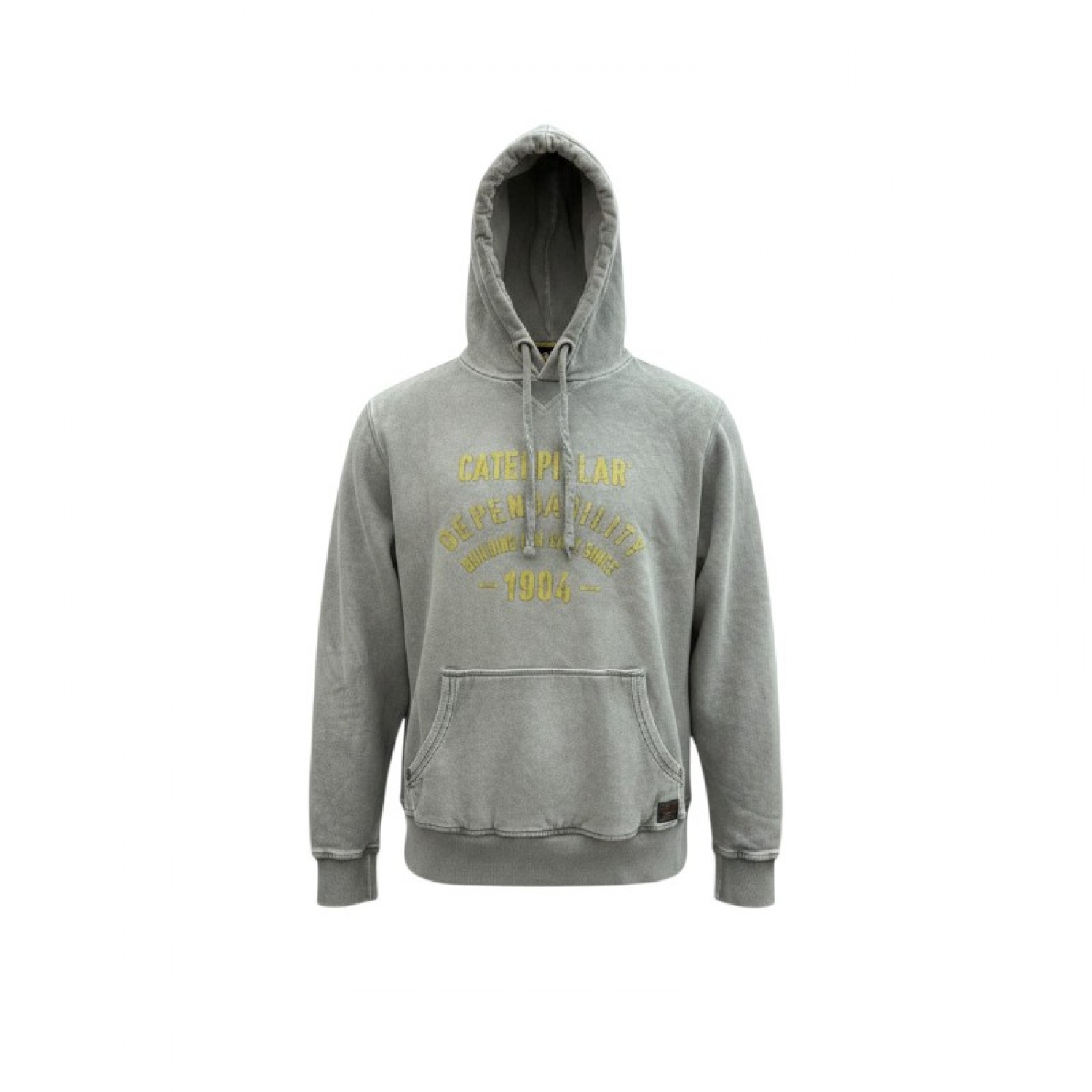 Caterpillar Ανδρικό Γκρι Washed Φούτερ Hoodie – Μέγεθος M / Pre-Owned