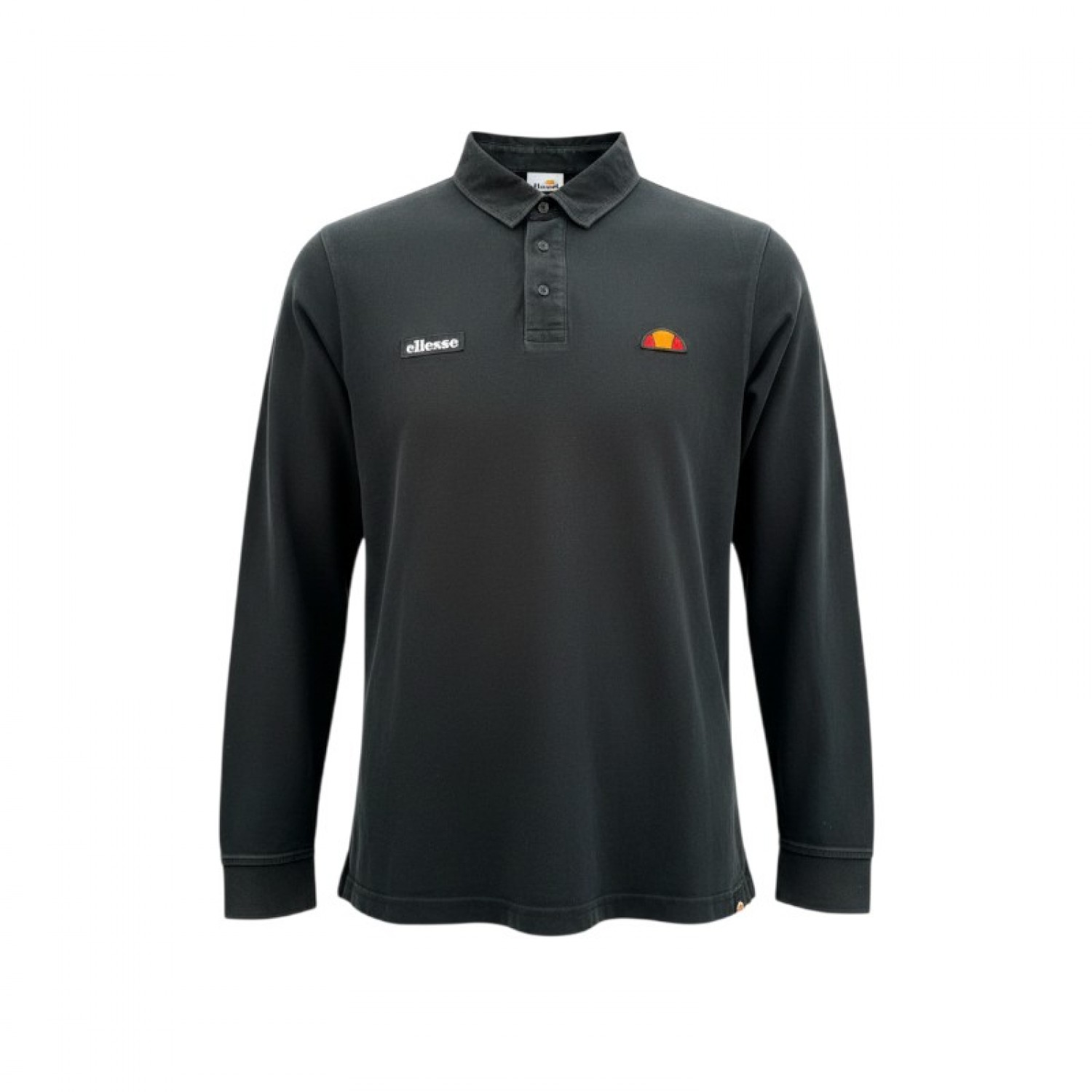 Ellesse Ανδρική Μαύρη Μακρυμάνικη Polo Μπλούζα – Μέγεθος M / Pre-Owned