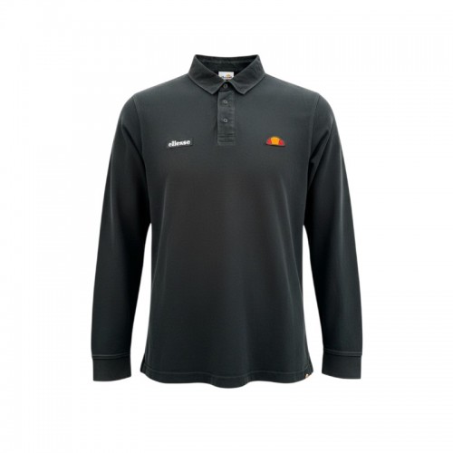 Ellesse Ανδρική Μαύρη Μακρυμάνικη Polo Μπλούζα – Μέγεθος M / Pre-Owned