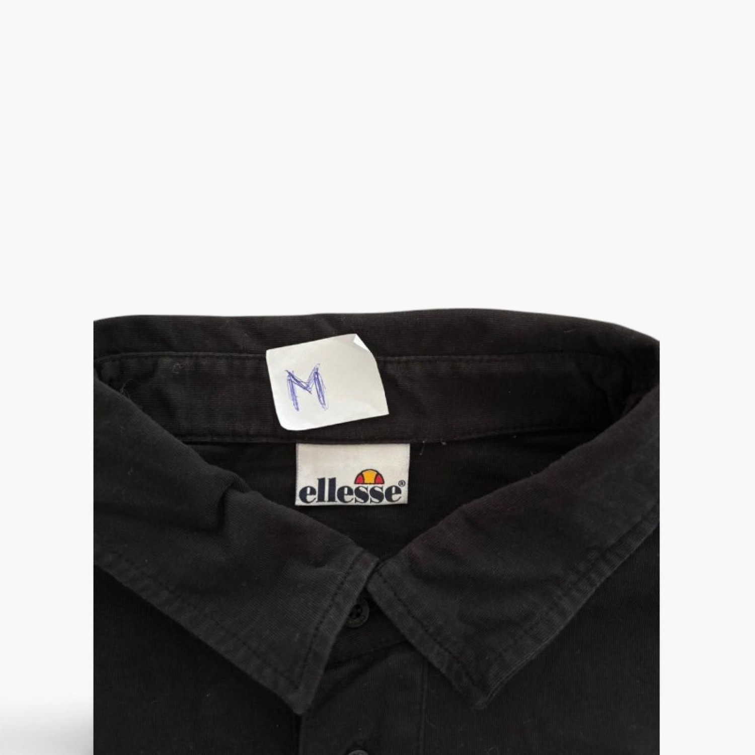 Ellesse Ανδρική Μαύρη Μακρυμάνικη Polo Μπλούζα – Μέγεθος M / Pre-Owned