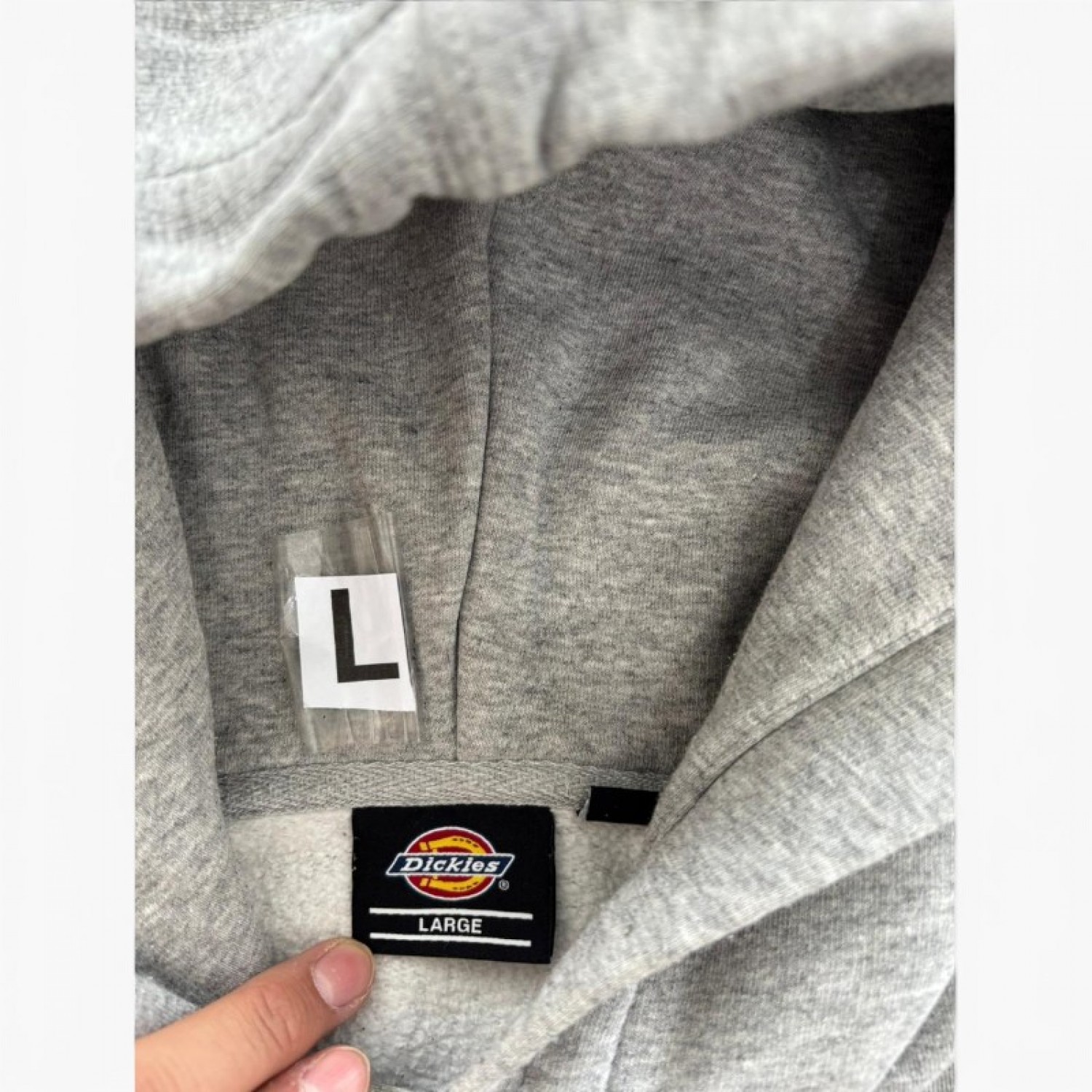 Dickies Ανδρικό Γκρι Φούτερ Hoodie με Λογότυπο – Μέγεθος L / Pre-Owned