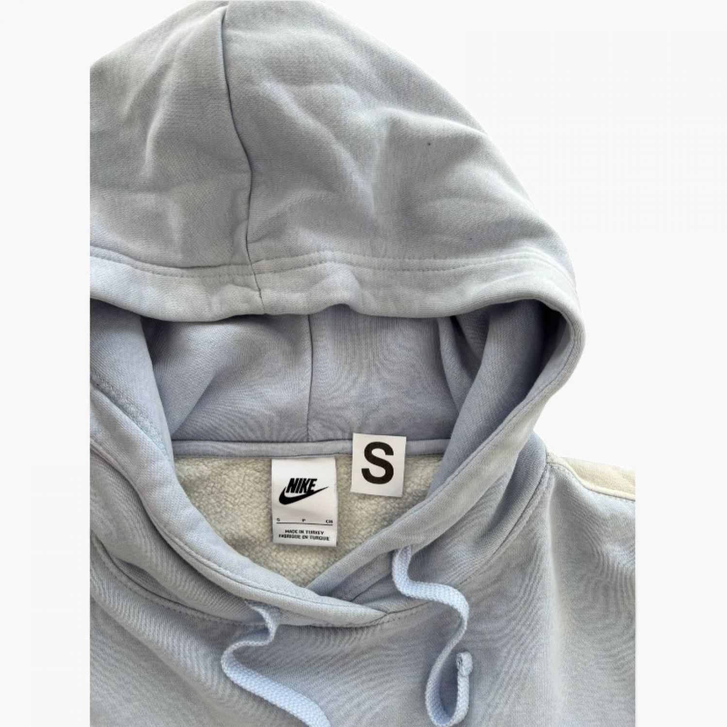 Nike Δίχρωμο Φούτερ Hoodie σε Γαλάζιο και Εκρού – Μέγεθος S / Pre-Owned