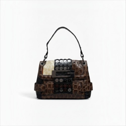 Guess Croc Embossed Shoulder Bag / Pre-Owned