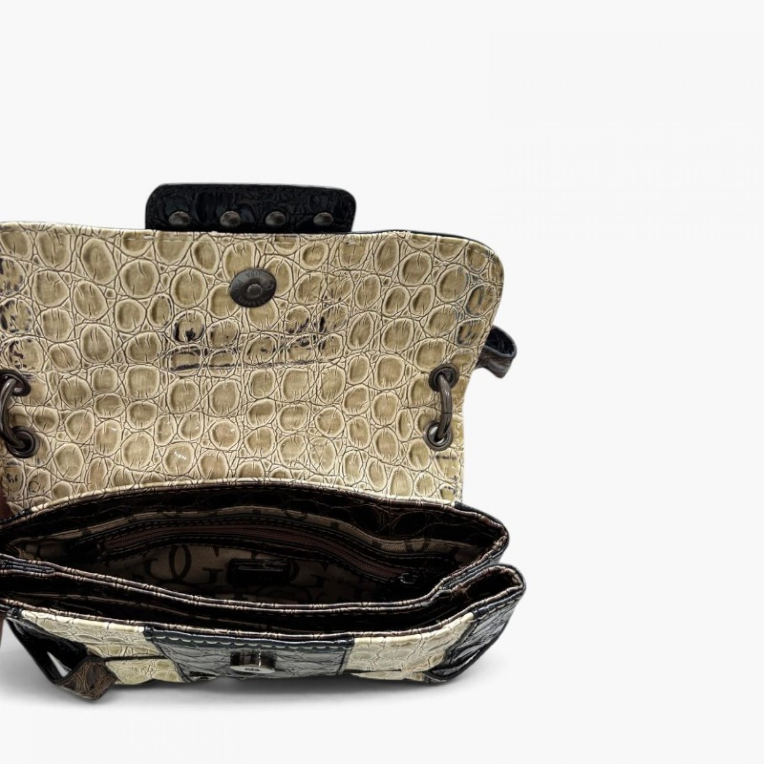 Guess Croc Embossed Shoulder Bag / Pre-Owned