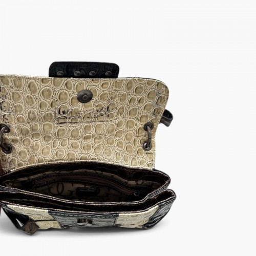 Guess Croc Embossed Shoulder Bag / Pre-Owned
