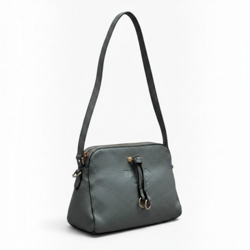 Prada Grey Double Zip Shoulder Bag / Pre-Owned