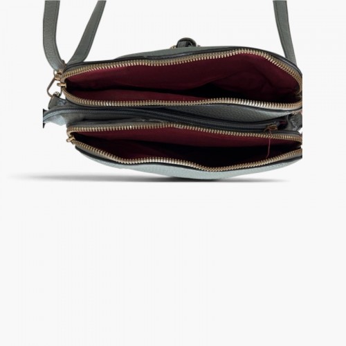 Prada Grey Double Zip Shoulder Bag / Pre-Owned
