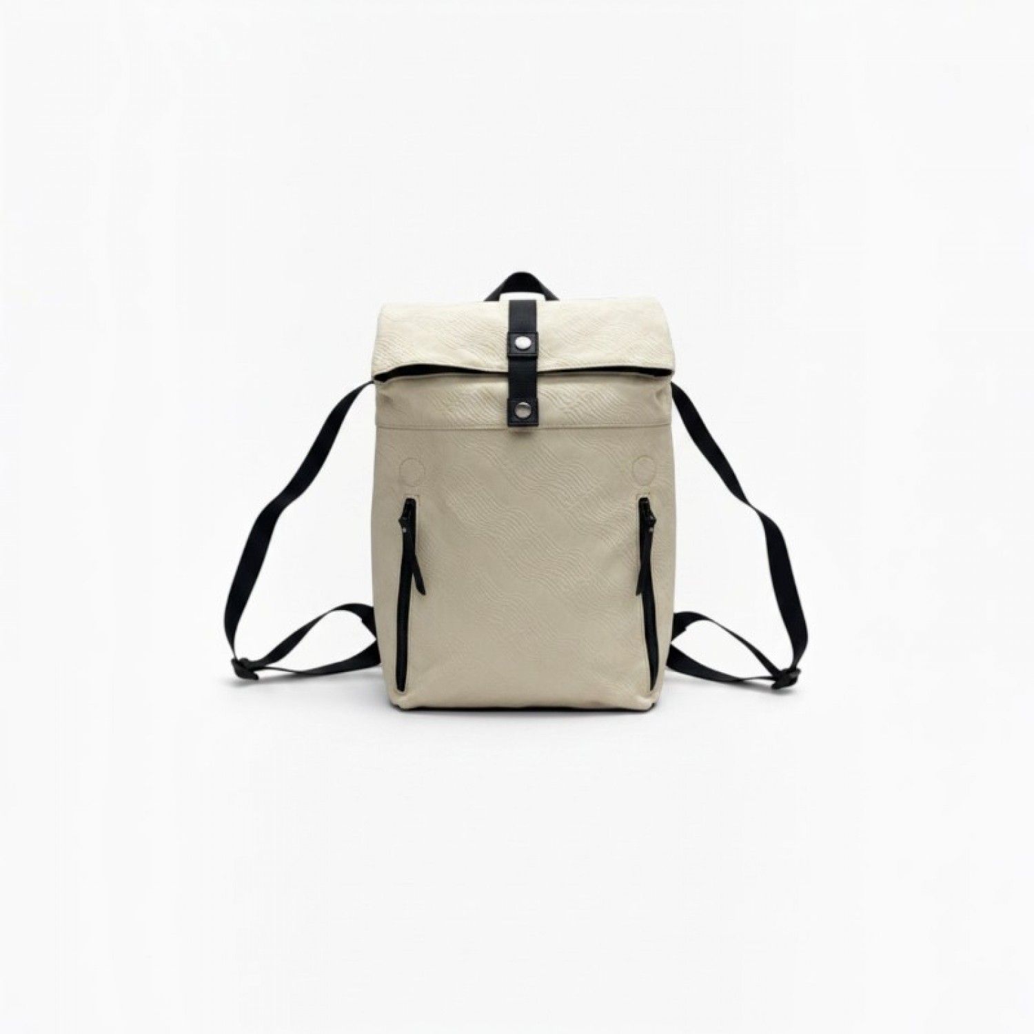 Beige Roll-Top Backpack / Pre-Owned