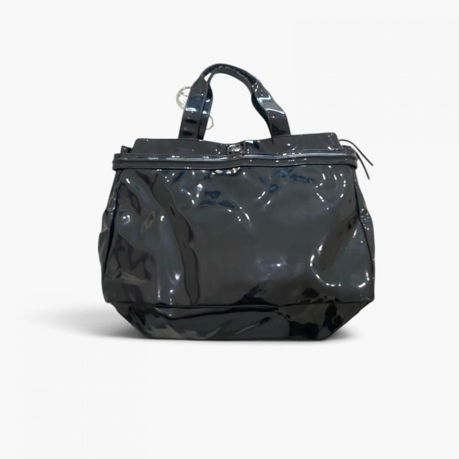 Armani Jeans Black Patent Tote / Pre-Owned