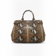 Snake Print Structured Handbag / Pre-Owned