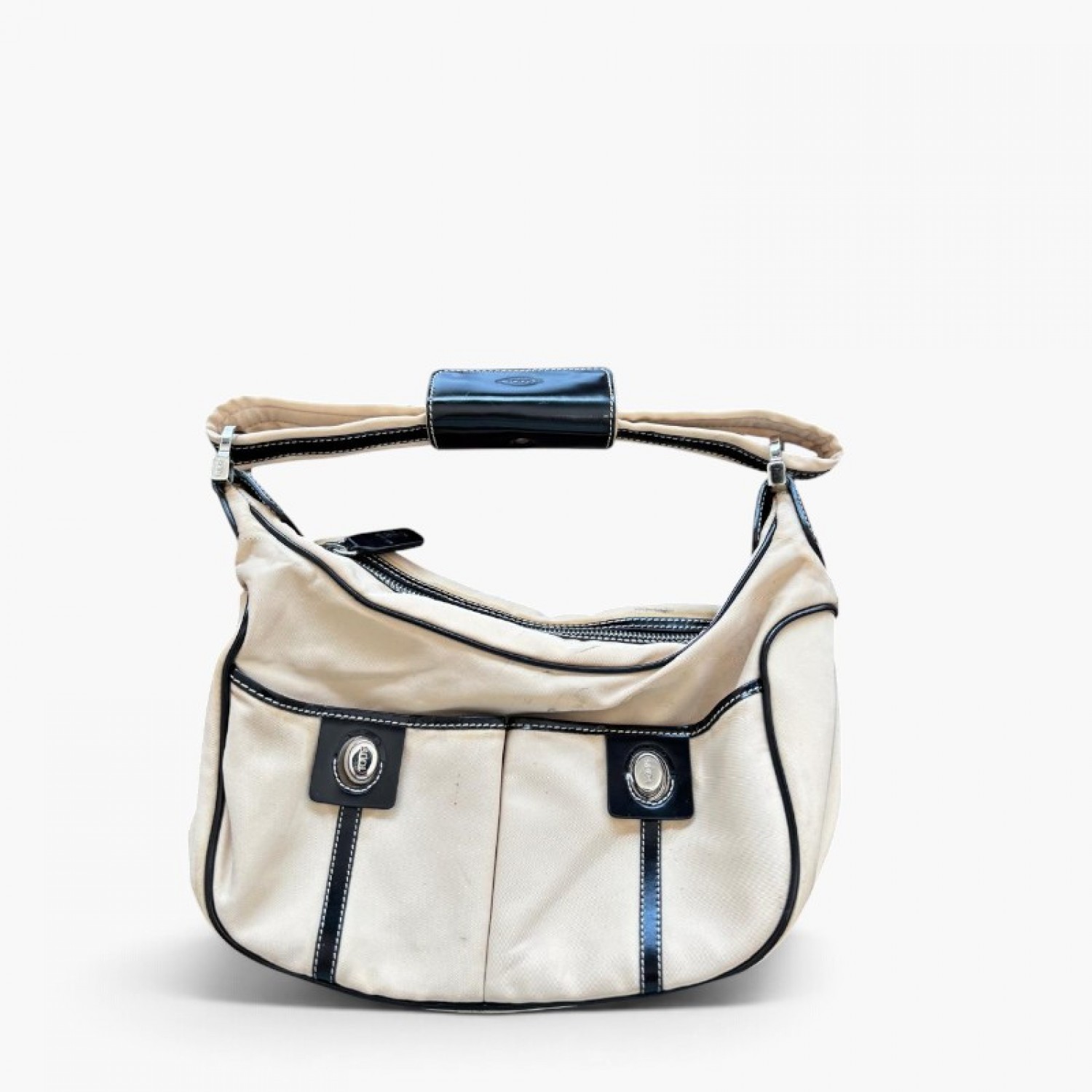 Tod’s Canvas Shoulder Bag / Pre-Owned