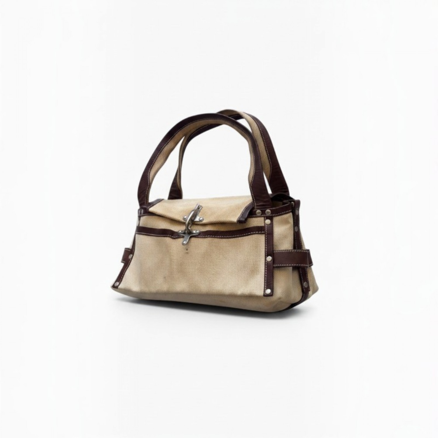 Fay Canvas & Leather Handbag / Pre-Owned