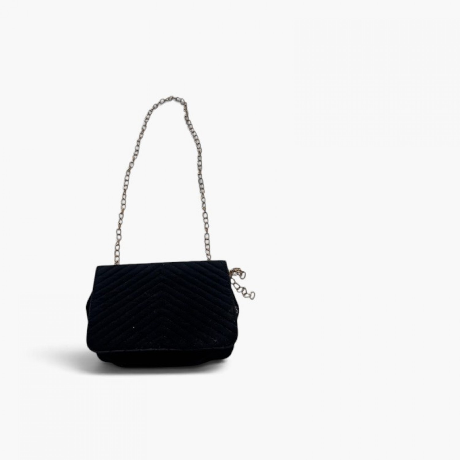 Black Quilted Chain Shoulder Bag / Pre-Owned