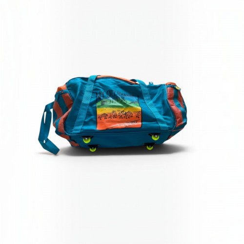 Blue & Orange Wheeled Duffel Bag / Pre-Owned