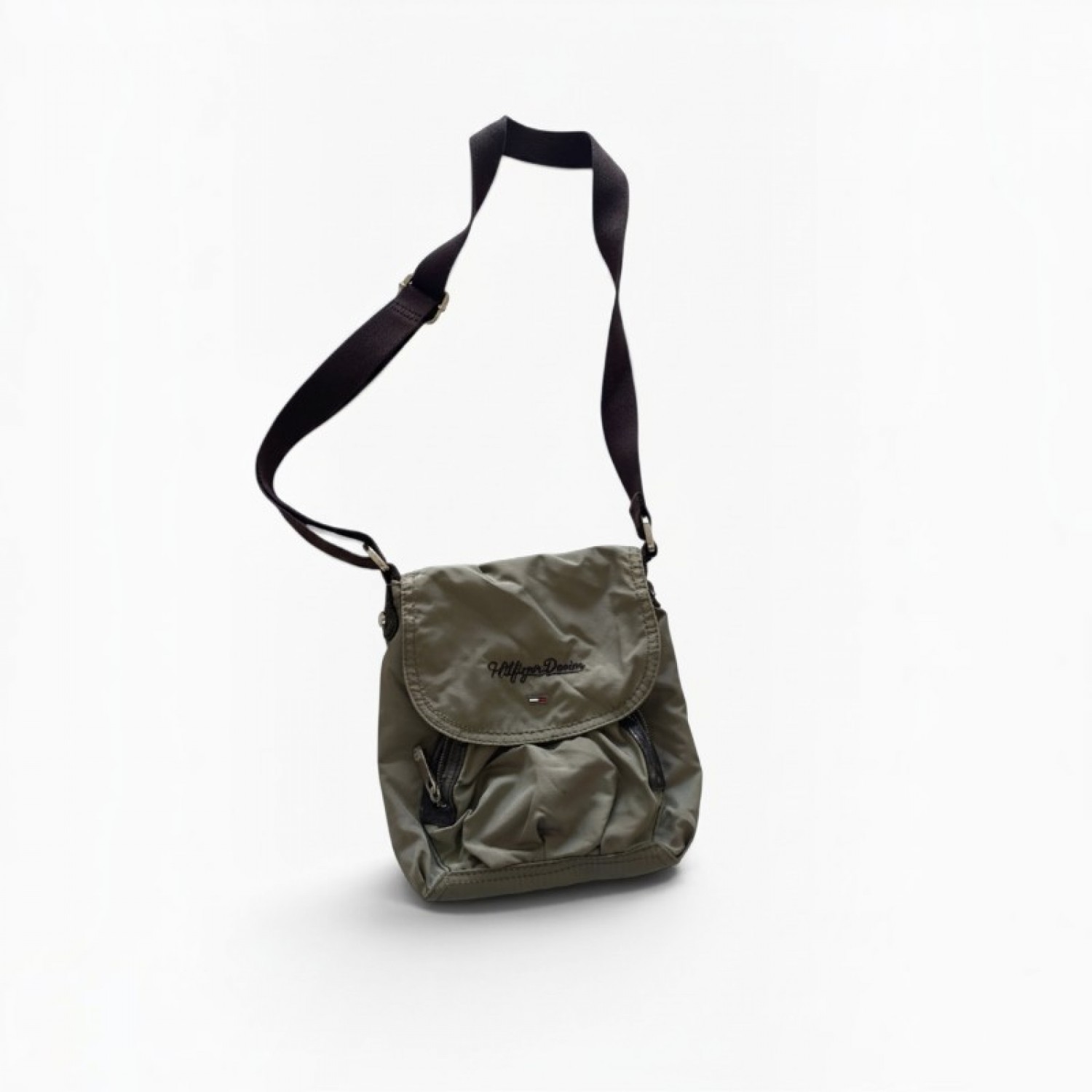 Tommy Hilfiger Denim Olive Crossbody Bag / Pre-Owned