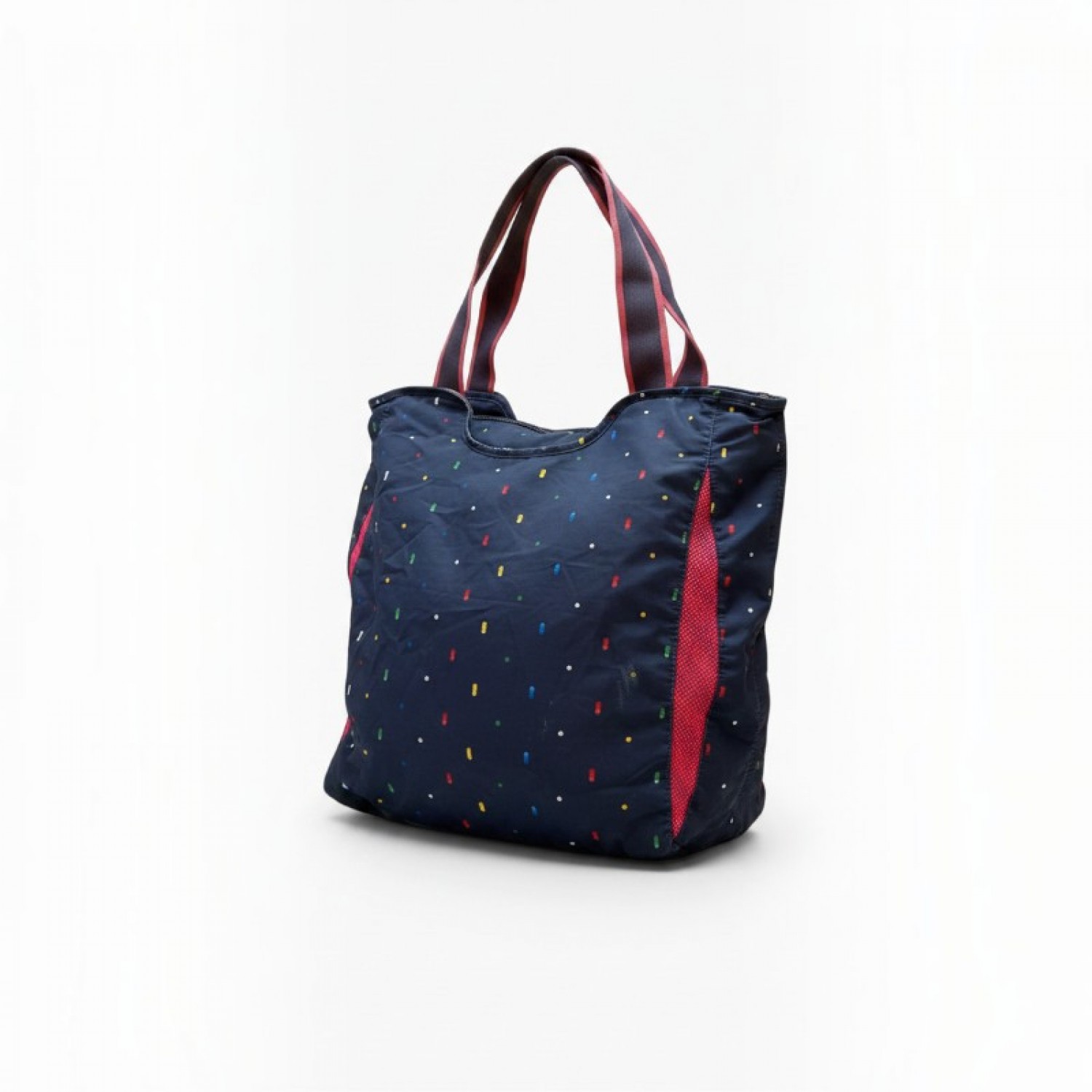 Navy Multicolor Pattern Tote Bag / Pre-Owned