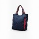 Navy Multicolor Pattern Tote Bag / Pre-Owned