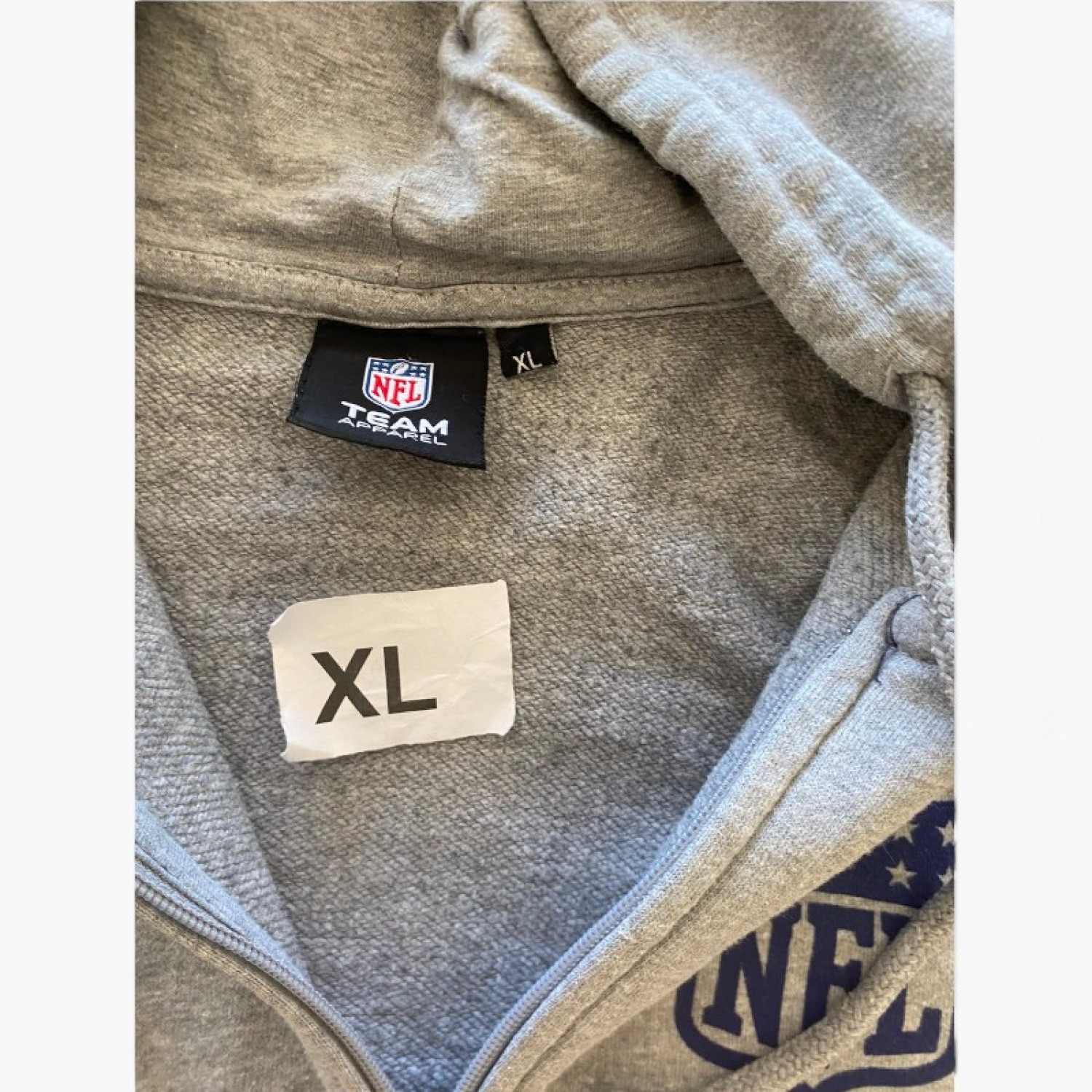 NFL Team Apparel Color Block Zip Hoodie — Size XL / Pre-Owned