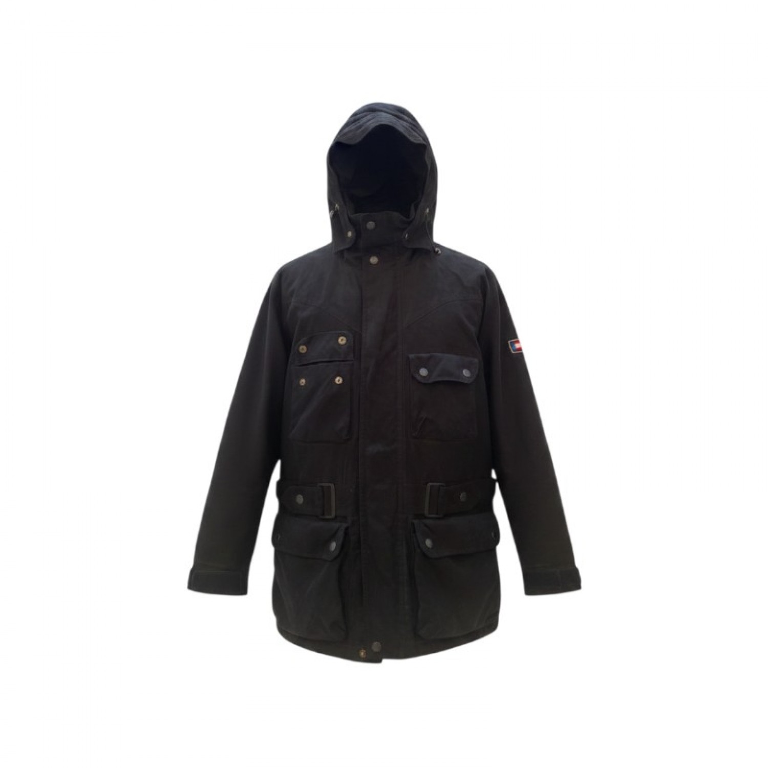 Wellensteyn Black Hooded Utility Parka — Size L / Pre-Owned