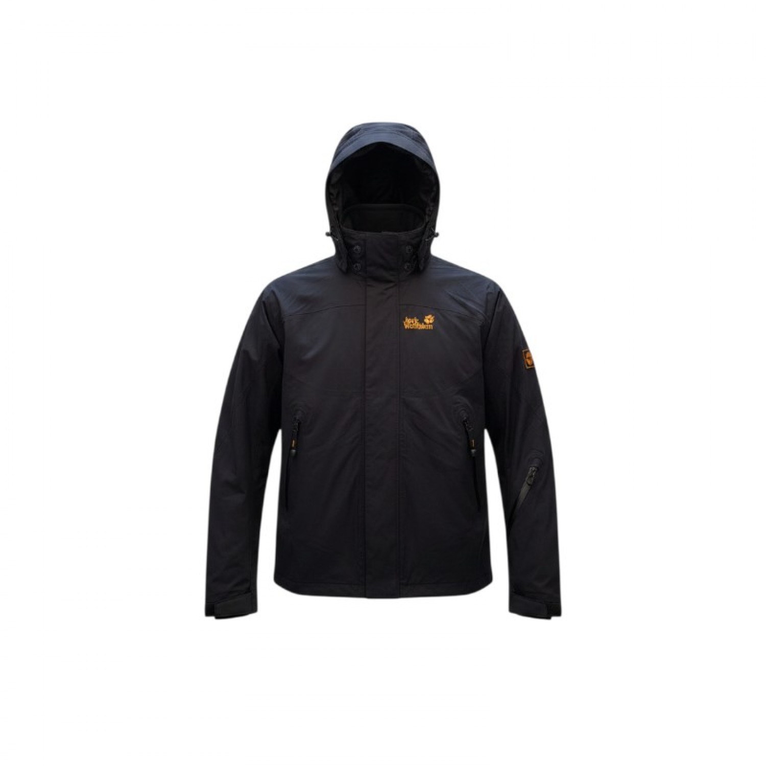 Jack Wolfskin Black Hooded Outdoor Jacket / Pre-Owned