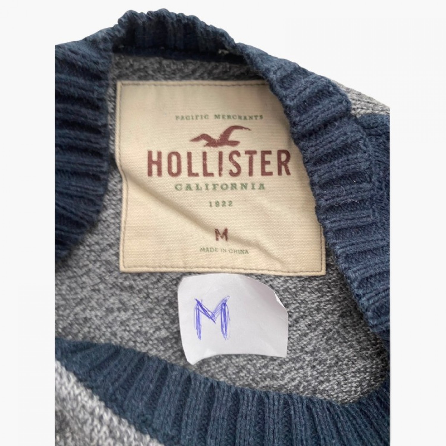 Hollister Grey Navy Raglan Sweater / Pre-Owned
