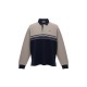 Lacoste Navy Beige Long Sleeve Polo Shirt / Pre-Owned