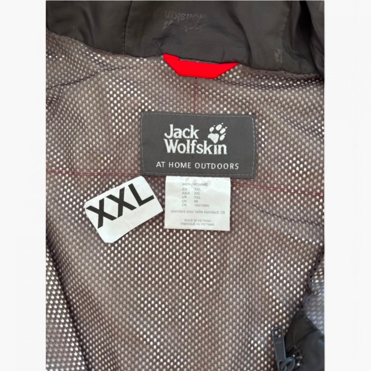 Jack Wolfskin Red Hooded Outdoor Jacket / Pre-Owned