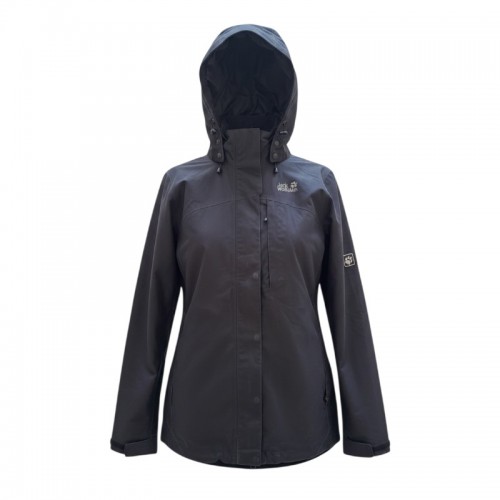 Jack Wolfskin Women’s Black Hooded Outdoor Jacket / Pre-Owned