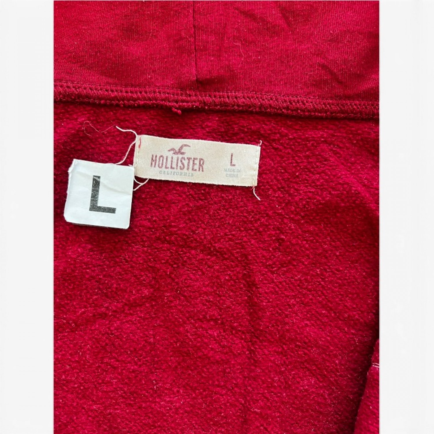 Hollister Logo Zip Hoodie - Size L / Pre-Owned