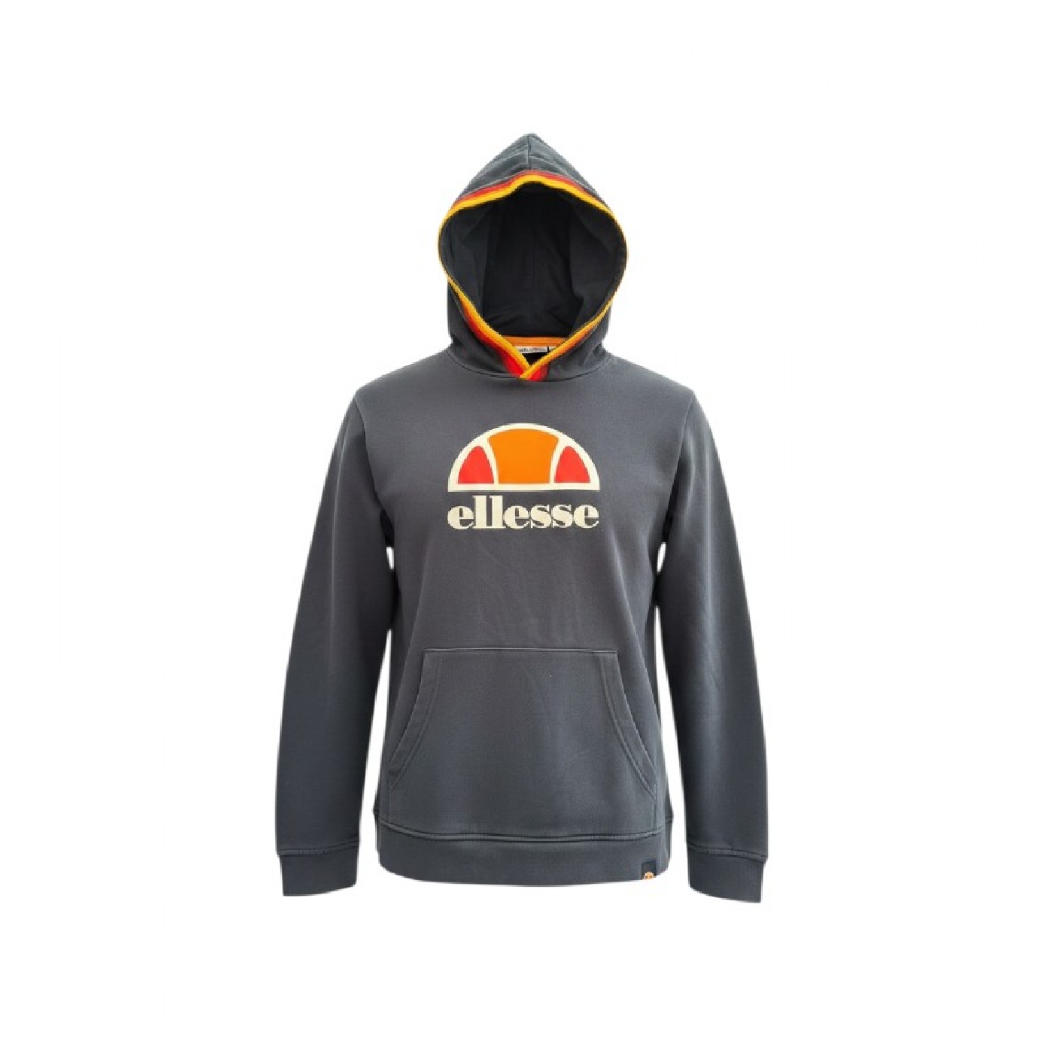 Ellesse Unisex Ανθρακί Φούτερ Hoodie με Μεγάλο Λογότυπο – Μέγεθος S / Pre-Owned