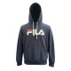 Fila Ανδρικό Σκούρο Μπλε Φούτερ Hoodie με Μεγάλο Λογότυπο – Μέγεθος M / Pre-Owned