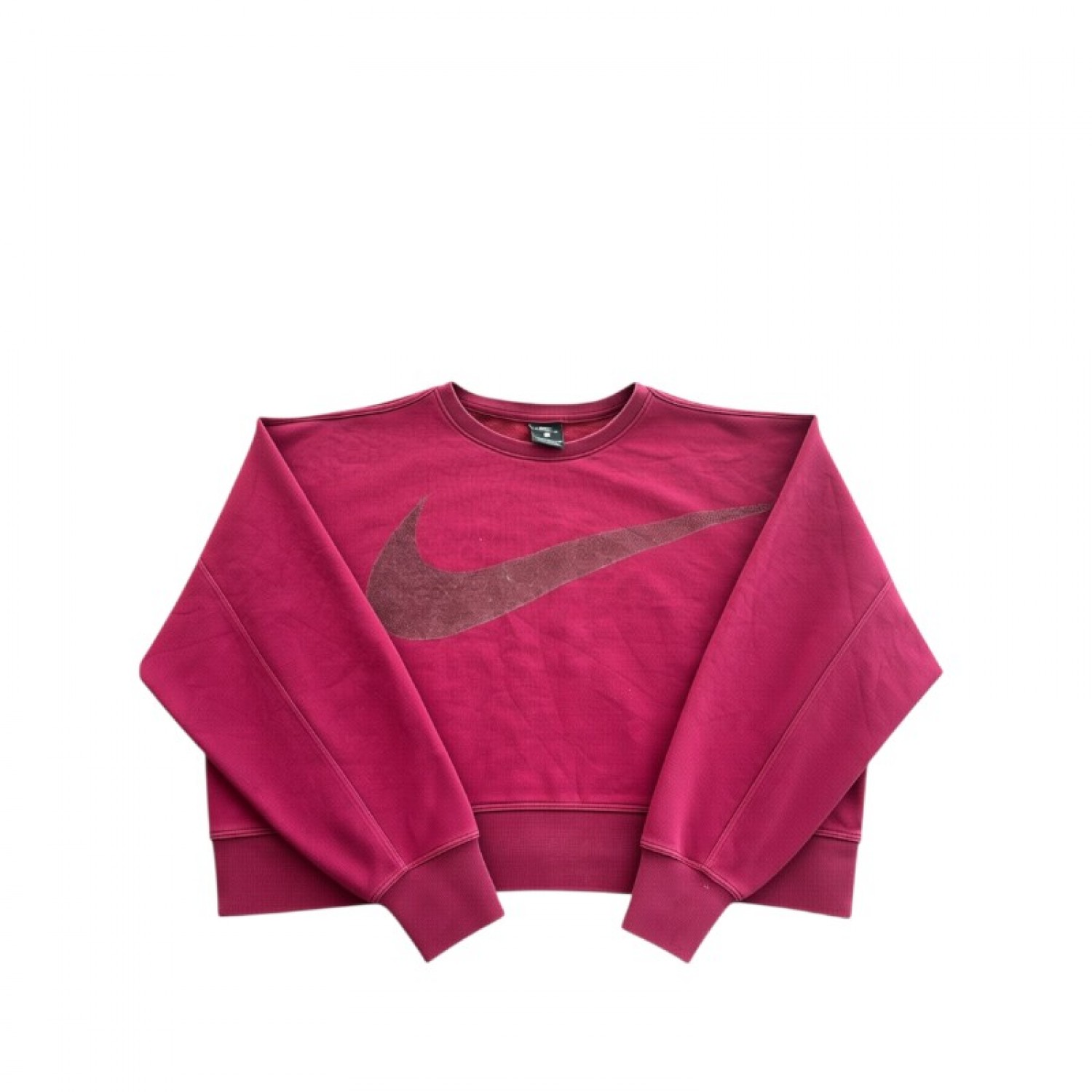 Nike Dri-FIT Γυναικεία Μπορντό Cropped Φούτερ Μπλούζα – Μέγεθος S / Pre-Owned