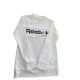 Reebok Classics Εκρού Φούτερ Μπλούζα με Μεγάλο Λογότυπο – Μέγεθος M / Pre-Owned