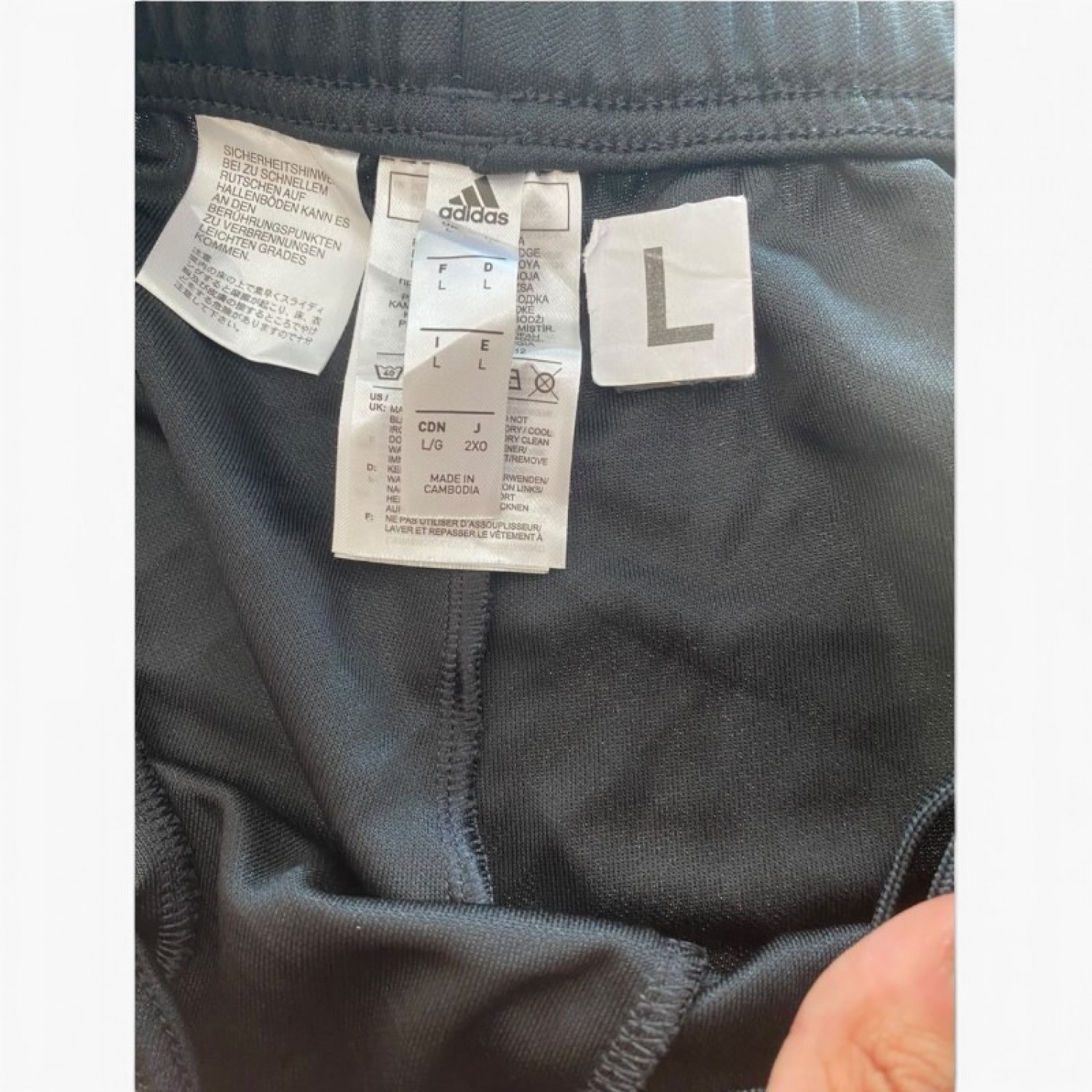 Adidas Piped Track Pants — Size L / Pre-Owned