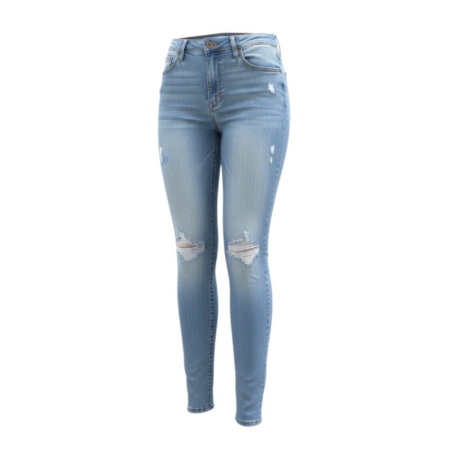 Riders by Lee Γυναικείο Ανοιχτό Μπλε Distressed Skinny Τζιν – Μέγεθος 32 / Pre-Owned