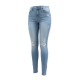 Riders by Lee Γυναικείο Ανοιχτό Μπλε Distressed Skinny Τζιν – Μέγεθος 32 / Pre-Owned
