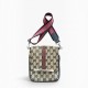Gucci Μπεζ GG Monogram Τσάντα Χιαστί με Ριγέ Ιμάντα / Pre-Owned