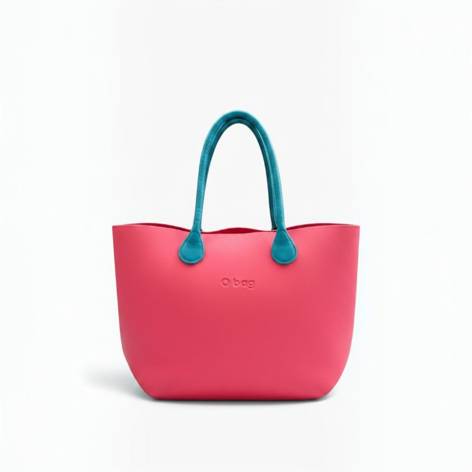 O bag Κοραλί Tote με Τιρκουάζ Χειρολαβές και Floral Θήκη / Pre-Owned