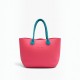 O bag Κοραλί Tote με Τιρκουάζ Χειρολαβές και Floral Θήκη / Pre-Owned