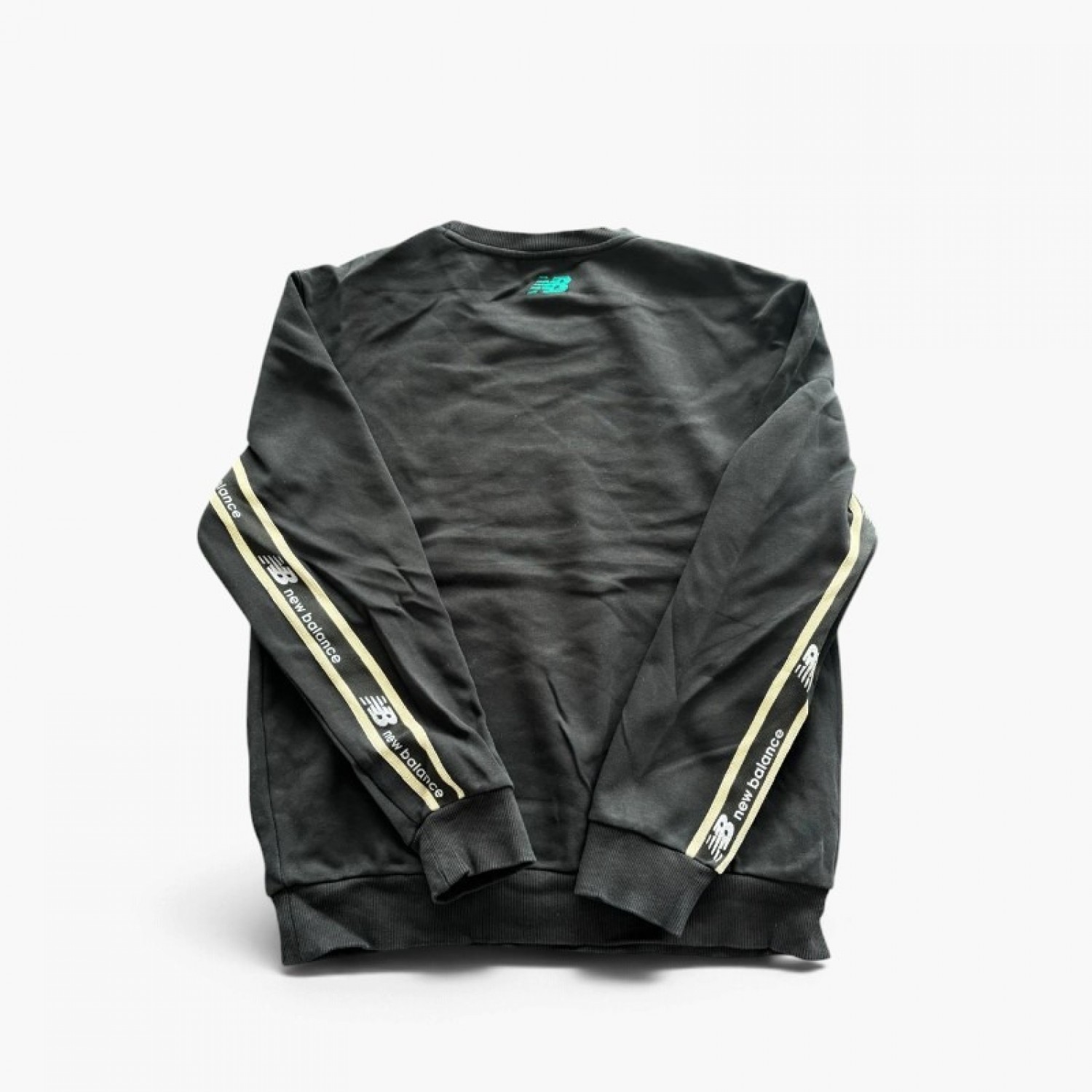 New Balance Stripe Crewneck Sweatshirt – Black – M