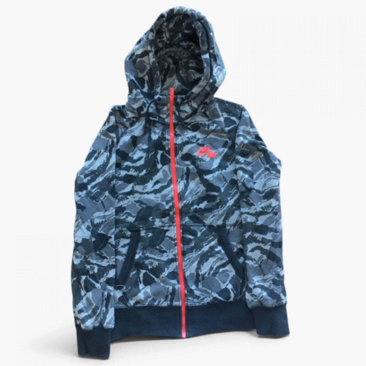Nike Camo Full-Zip Hoodie – Black & Grey – XL