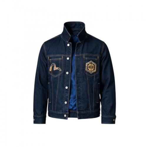 Evisu Embroidered Denim Jacket – Dark Blue – M