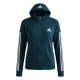 Adidas Three-Stripe Full-Zip Hoodie – Dark Teal – M