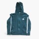 Adidas Three-Stripe Full-Zip Hoodie – Dark Teal – M