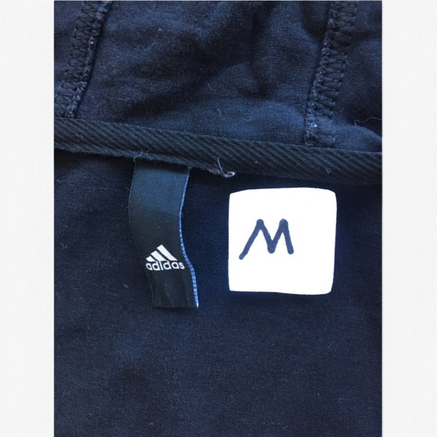 Adidas Three-Stripe Full-Zip Hoodie – Dark Teal – M