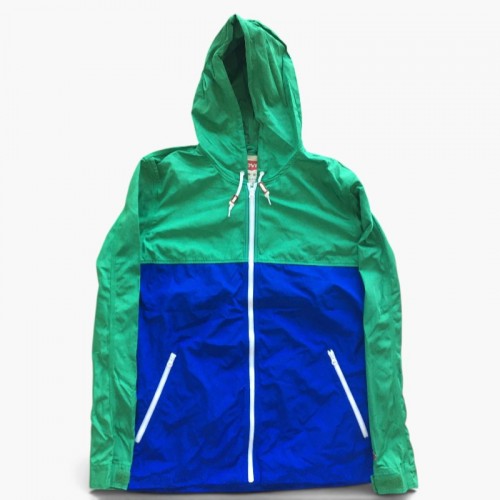 Levi’s Colorblock Hooded Jacket – Green & Blue – XL