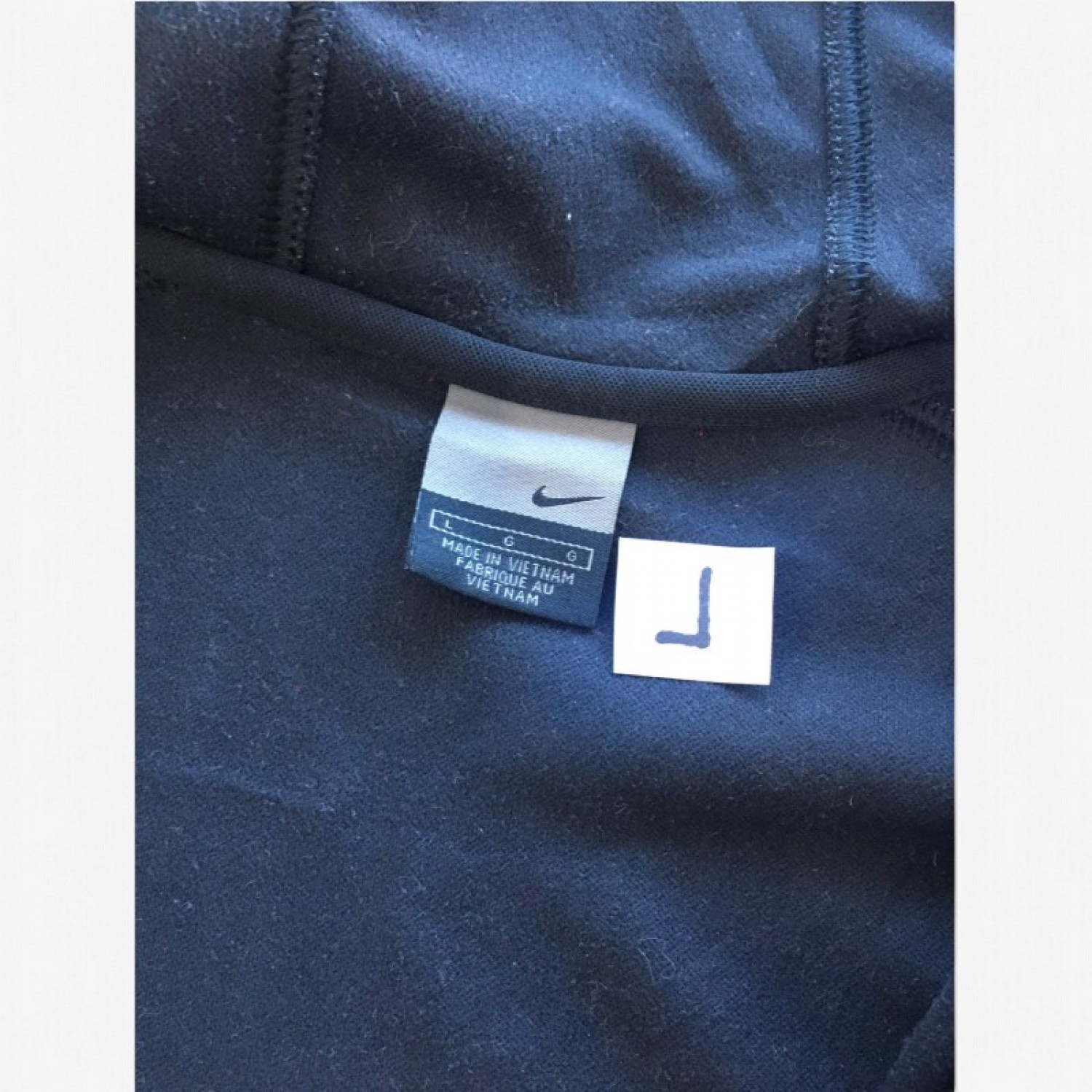 Nike Colorblock Full-Zip Hoodie – Navy & Light Grey – L