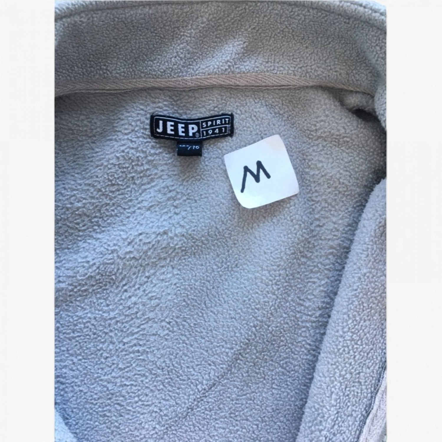 Jeep Full-Zip Fleece Jacket – Light Grey – M