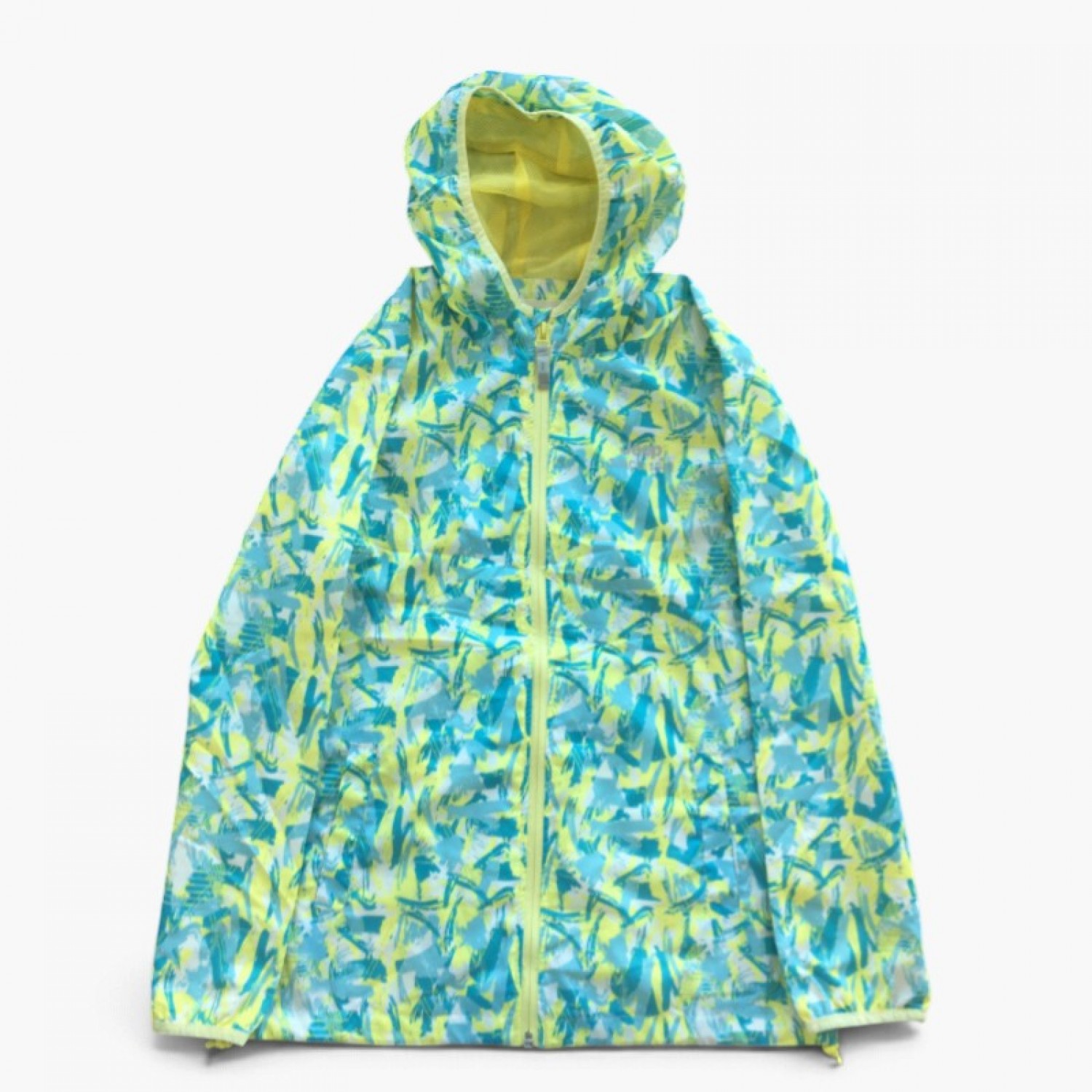 Jeep Printed Hooded Jacket – Yellow & Teal – M